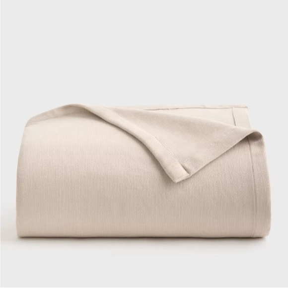 NWOT Quince Luxury Organic Cotton Bed Queen Blanket in Sand - Picture 1 of 9